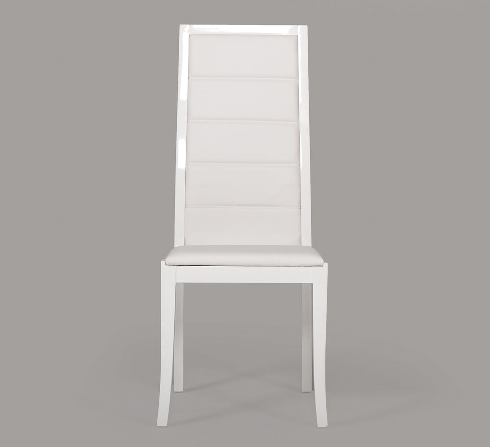 VIG Furniture Donna - Contemporary White Leatherette Dining Chair (Set of 2) VGGU9007CH-WHT