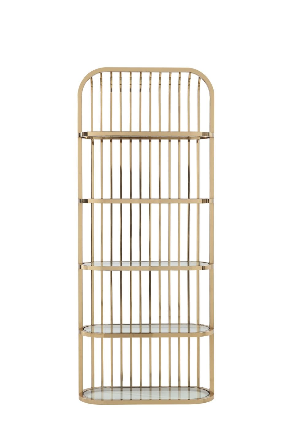 VIG Furniture Modrest Doral - Clear Glass & Gold Shelf VGZAZWJ118-GLD