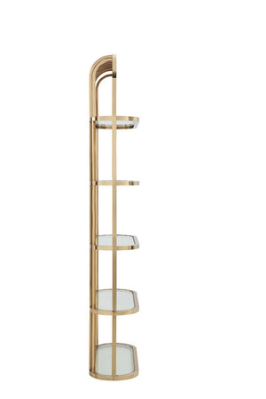 VIG Furniture Modrest Doral - Clear Glass & Gold Shelf VGZAZWJ118-GLD