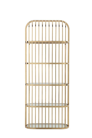 VIG Furniture Modrest Doral - Clear Glass & Gold Shelf VGZAZWJ118-GLD