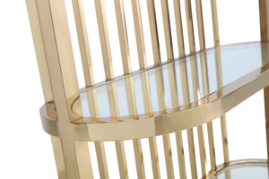 VIG Furniture Modrest Doral - Clear Glass & Gold Shelf VGZAZWJ118-GLD