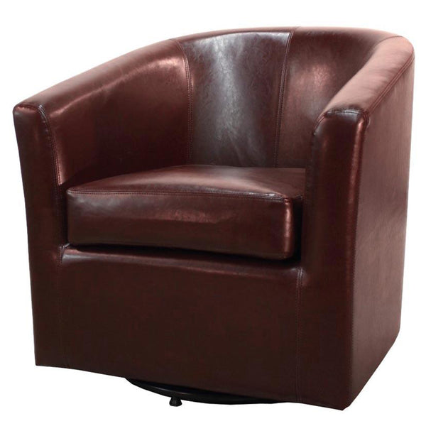 Hayden 360-Degree Swivel Tub Chair – Luxurious Bonded Leather, Sturdy Construction, Fully Assembled