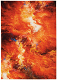 Nourison Le Reve LER05 Artistic Machine Made Tufted Indoor only Area Rug Red Flame 7'9" x 9'9" 99446494658