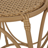 Noble House Juan Outdoor Wicker Side Table, Light Brown