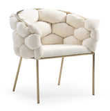 VIG Furniture Modrest Debra Modern White Fabric Dining Chair VGVCB202-WHT