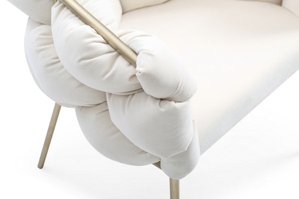 VIG Furniture Modrest Debra Modern White Fabric Dining Chair VGVCB202-WHT