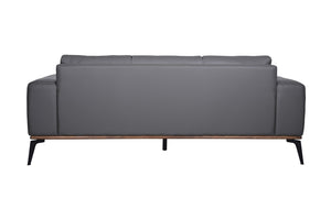 Porter Designs Pietro Top Grain Leather Contemporary Sofa Gray 02-204C-01-2110