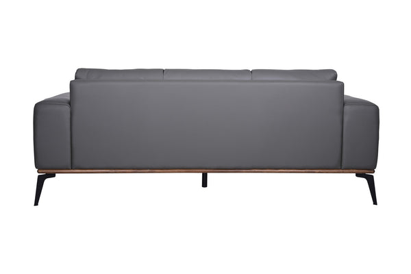 Porter Designs Pietro Top Grain Leather Contemporary Sofa Gray 02-204C-01-2110