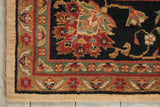 Nourison Living Treasures LI04 Persian Machine Made Loomed Indoor only Area Rug Ivory/Black 9'9" x 13'9" 99446678478