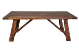 Porter Designs Kalispell Solid Sheesham Wood Natural Dining Table Natural 07-116-01-PDU116H