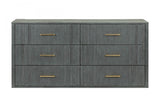 VIG Furniture Modrest Manchester- Contemporary Dark Grey Dresser VGWD-HLF2-DR6DRA VGWD-HLF2-DR6DRA