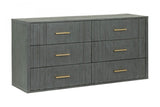 VIG Furniture Modrest Manchester- Contemporary Dark Grey Dresser VGWD-HLF2-DR6DRA VGWD-HLF2-DR6DRA