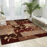 Nourison Contour CON01 Floral Handmade Tufted Indoor only Area Rug Mocha 8' x 10'6" 99446066497