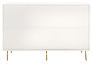 Genevieve 6 Drawer Dresser Walnut / White Wood DRS5002A-2BX