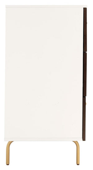 Genevieve 6 Drawer Dresser Walnut / White Wood DRS5002A-2BX