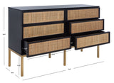Safavieh Zadie Rattan Dresser DRS5003A-2BX