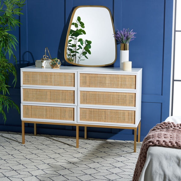 Safavieh Zadie Rattan Dresser DRS5003B-2BX