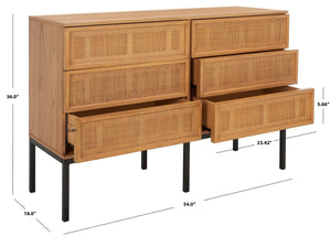 Safavieh Zadie Rattan Dresser DRS5003C-2BX