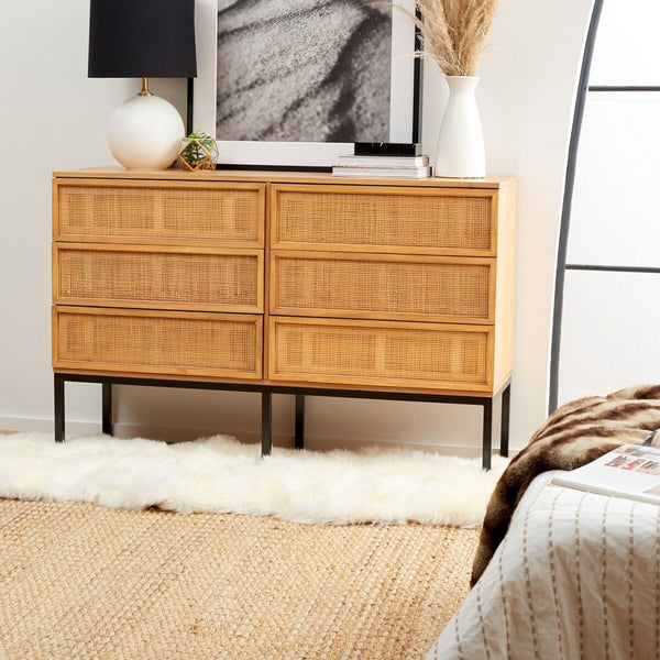 Safavieh Zadie Rattan Dresser DRS5003C-2BX