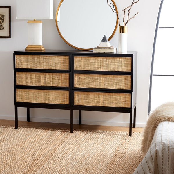 Safavieh Zadie Rattan Dresser DRS5003D-2BX