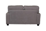 Porter Designs Harper Microfiber Modern Loveseat Gray 01-201-02-4245