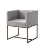 VIG Furniture Modrest Marty - Modern Grey & Copper Antique Brass Dining Chair VGVCB8368-GRY-DC