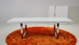VIG Furniture A&X Skyline White Crocodile Extendable Dining Table VGUNAC803-255 VGUNAC803-255