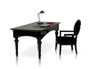 VIG Furniture A&X Ambassador - Transitional Black Crocodile Lacquer Office Desk VGUNAA701-180