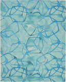 Nourison Symmetry SMM05 Eclectic Handmade Tufted Indoor Area Rug Aqua Blue 7'9" x 9'9" 99446495839