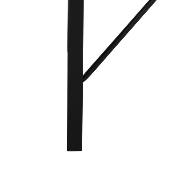 Safavieh Hilton Desk 3 Drawer Oak Black Wood PVC MDF Metal Tube DSK2206A 889048445413