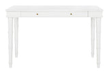 Safavieh Noely Writing Desk Modern Coastal White Wood NC Coating MDF ZiNC Alloy DSK3500A 889048339712