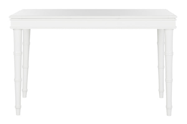 Safavieh Noely Writing Desk Modern Coastal White Wood NC Coating MDF ZiNC Alloy DSK3500A 889048339712