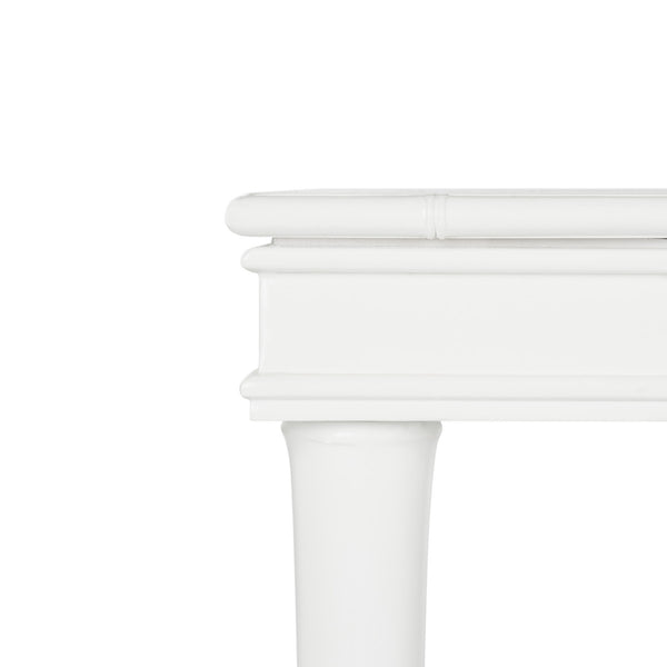 Safavieh Noely Writing Desk Modern Coastal White Wood NC Coating MDF ZiNC Alloy DSK3500A 889048339712