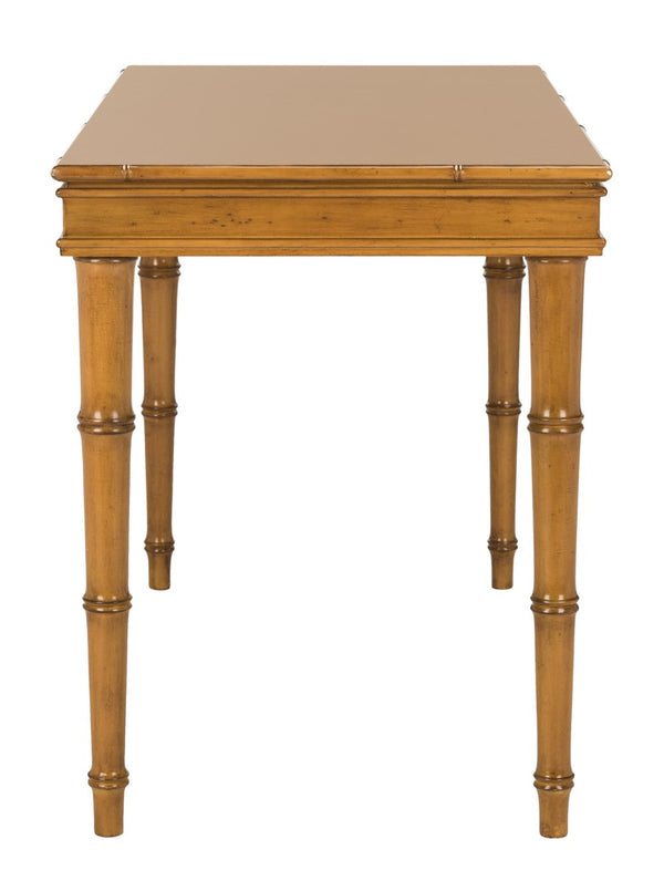 Safavieh Noely Desk Coastal Writing Brown Wood NC Coating MDF ZiNC Alloy DSK3500B 889048339729