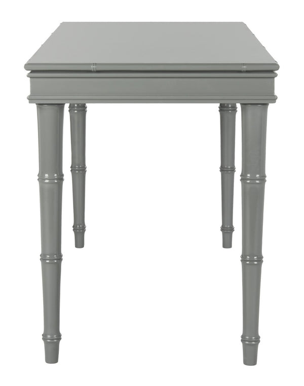 Safavieh Noely Writing Desk Modern Coastal Grey Wood NC Coating MDF ZiNC Alloy DSK3500C 889048339736