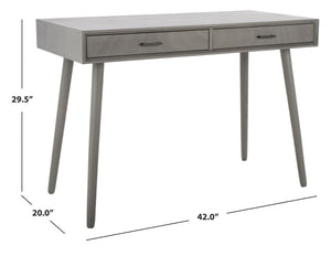 O'Dwyer 2 Drawer Desk Distressed Grey Wood DSK5708B