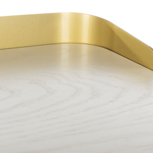 Safavieh Parker 1 Drawer Desk in White Washed and Gold DSK6400B 889048767638