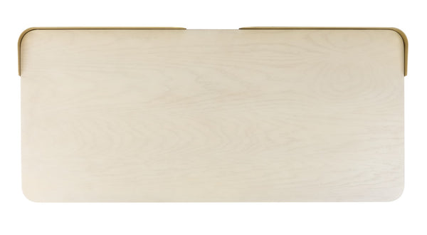 Safavieh Parker 1 Drawer Desk in White Washed and Gold DSK6400B 889048767638