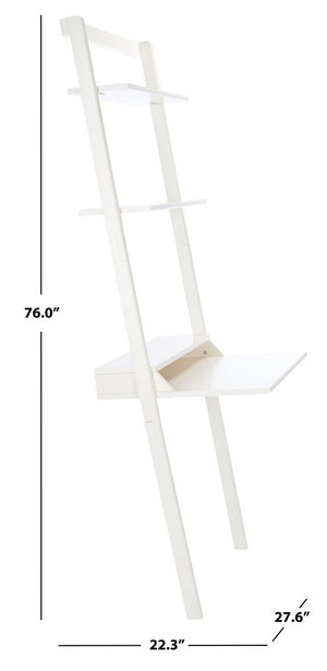 Pamella 2 Shelf Leaning Desk