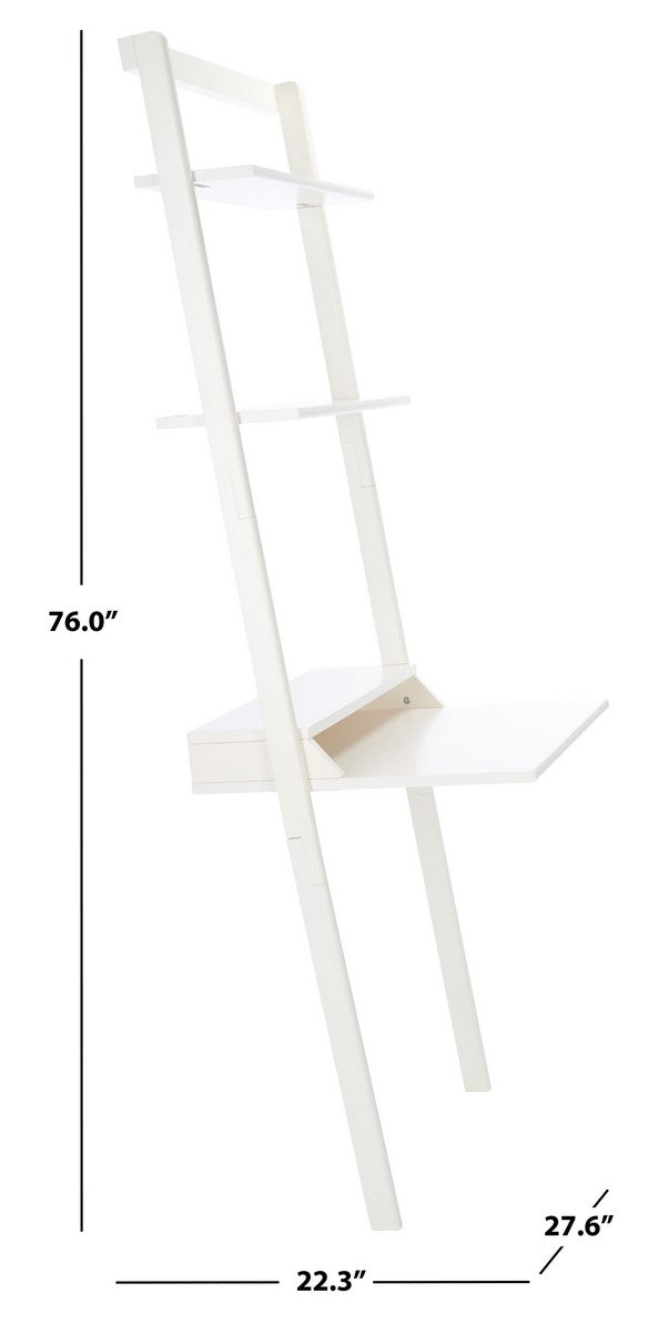 Pamella 2 Shelf Leaning Desk