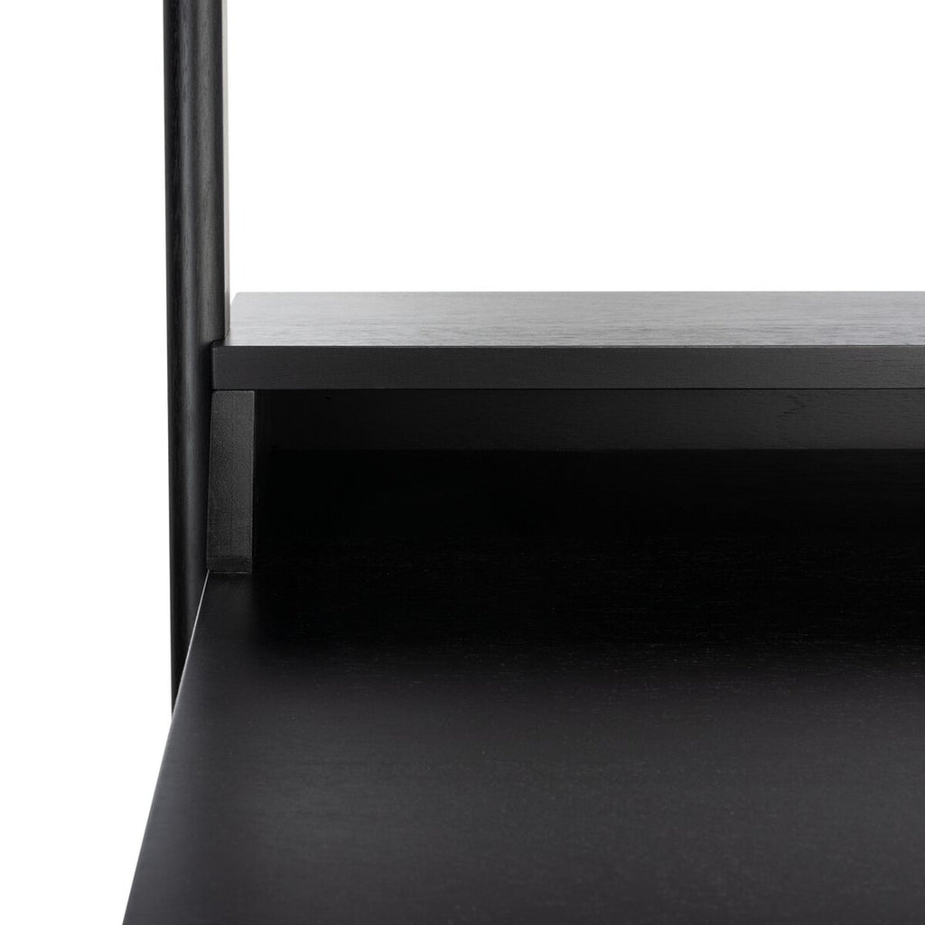 Pamella 2 Shelf Leaning Desk Black Wood DSK9400D