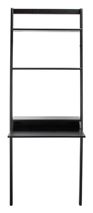 Pamella 2 Shelf Leaning Desk Black Wood DSK9400D