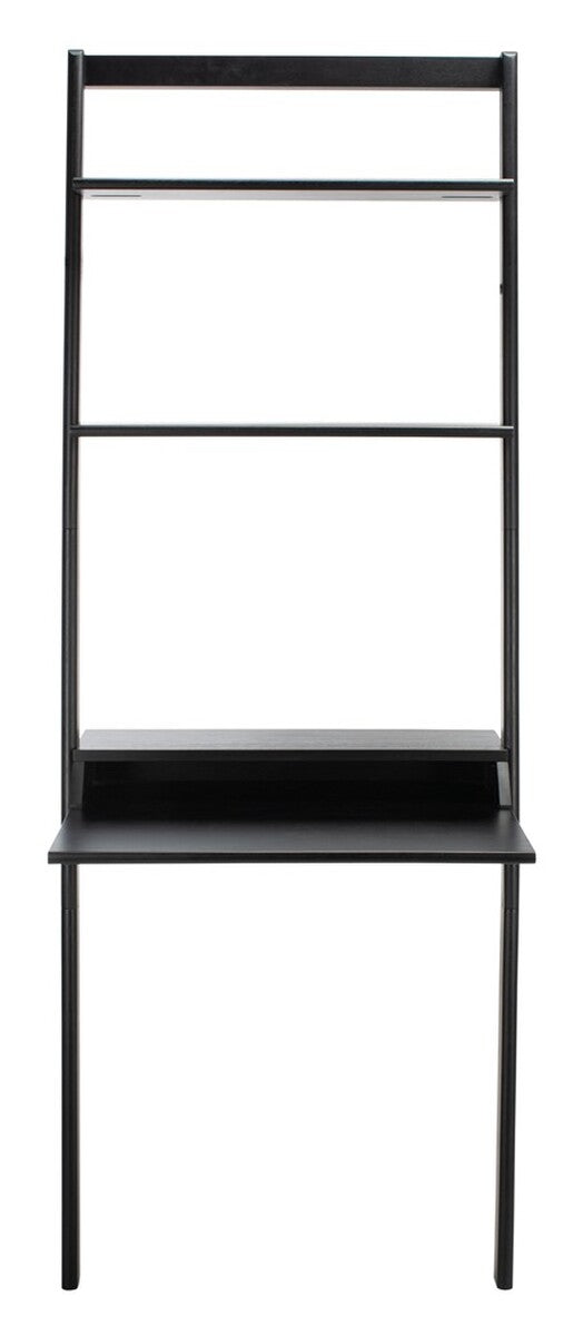 Pamella 2 Shelf Leaning Desk Black Wood DSK9400D