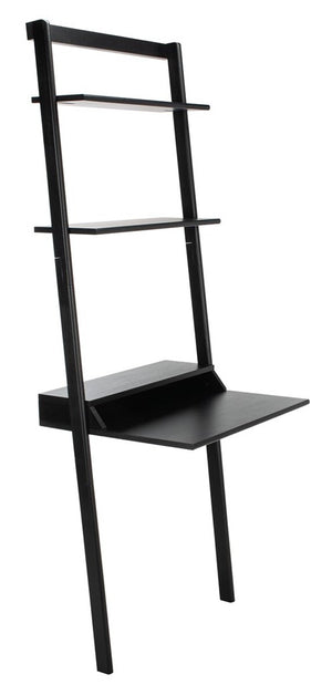 Pamella 2 Shelf Leaning Desk Black Wood DSK9400D