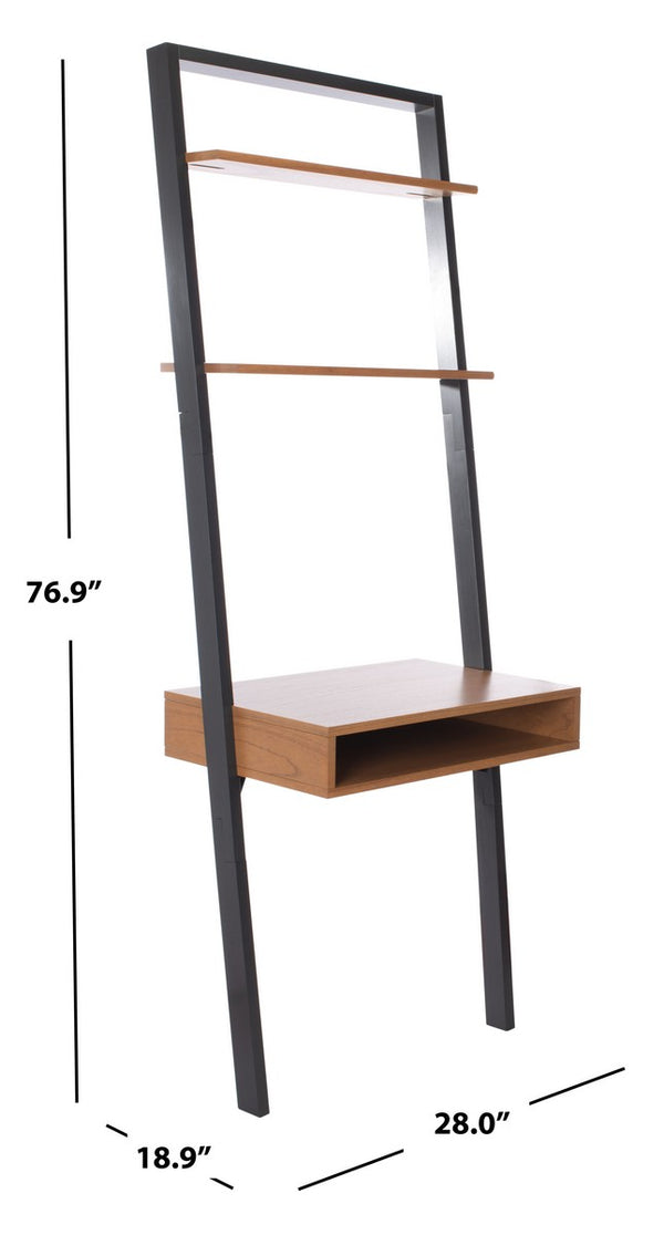 Kamy 2 Shelf Leaning Desk