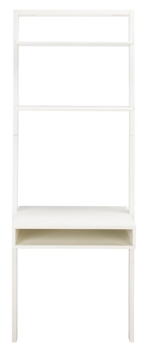 Kamy 2 Shelf Leaning Desk White Wood DSK9401B