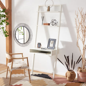 Kamy 2 Shelf Leaning Desk White Wood DSK9401B
