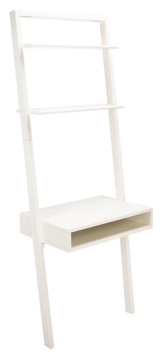 Kamy 2 Shelf Leaning Desk White Wood DSK9401B