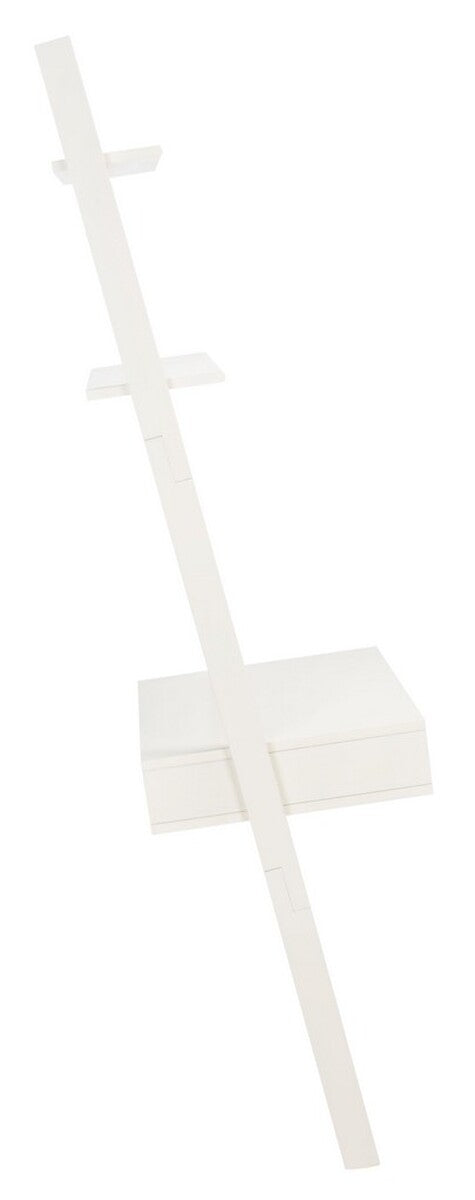 Kamy 2 Shelf Leaning Desk White Wood DSK9401B