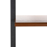 Kamy 2 Shelf Leaning Desk Honey Brown / Charcoal Wood DSK9401C